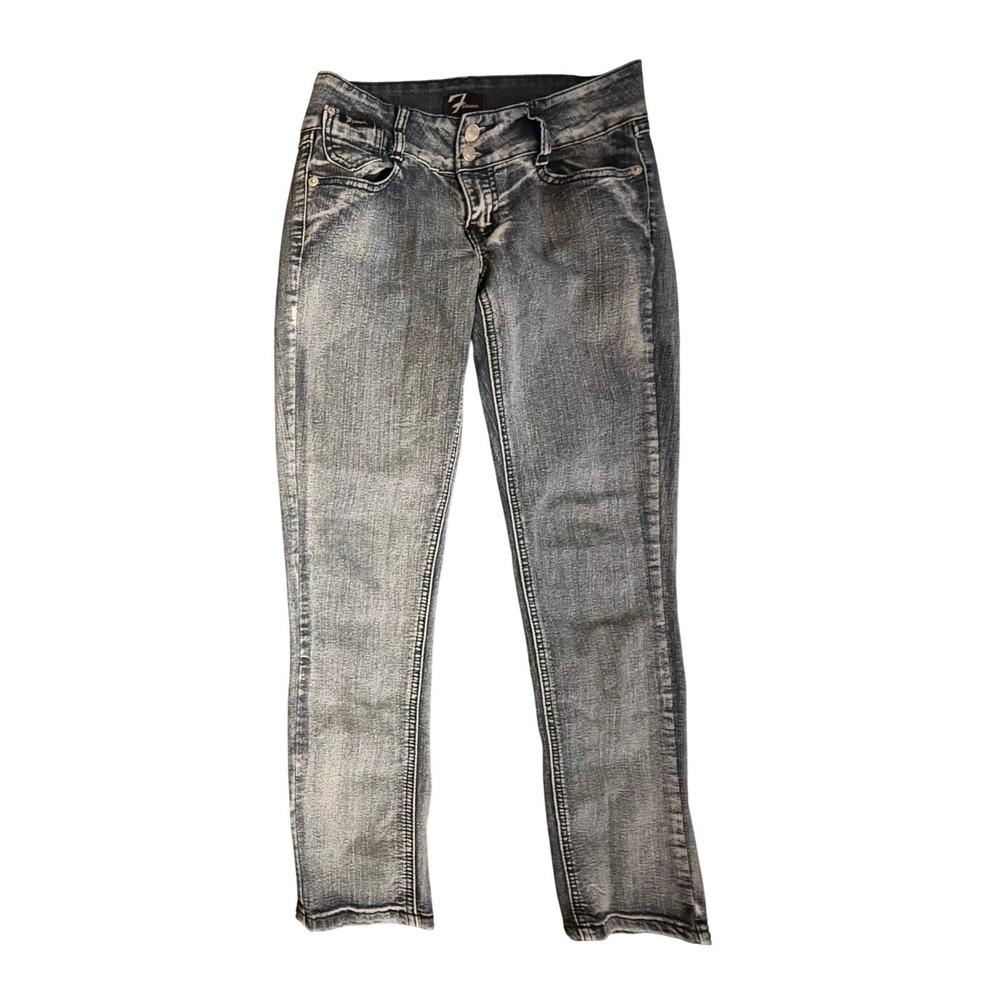 Flavour by Bubblegum Skinny Jeans Womens 4P Blue Acid Wash Stretch Denim